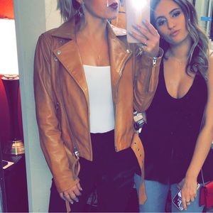 Authentic Cognac Leather Jacket by Muubaa